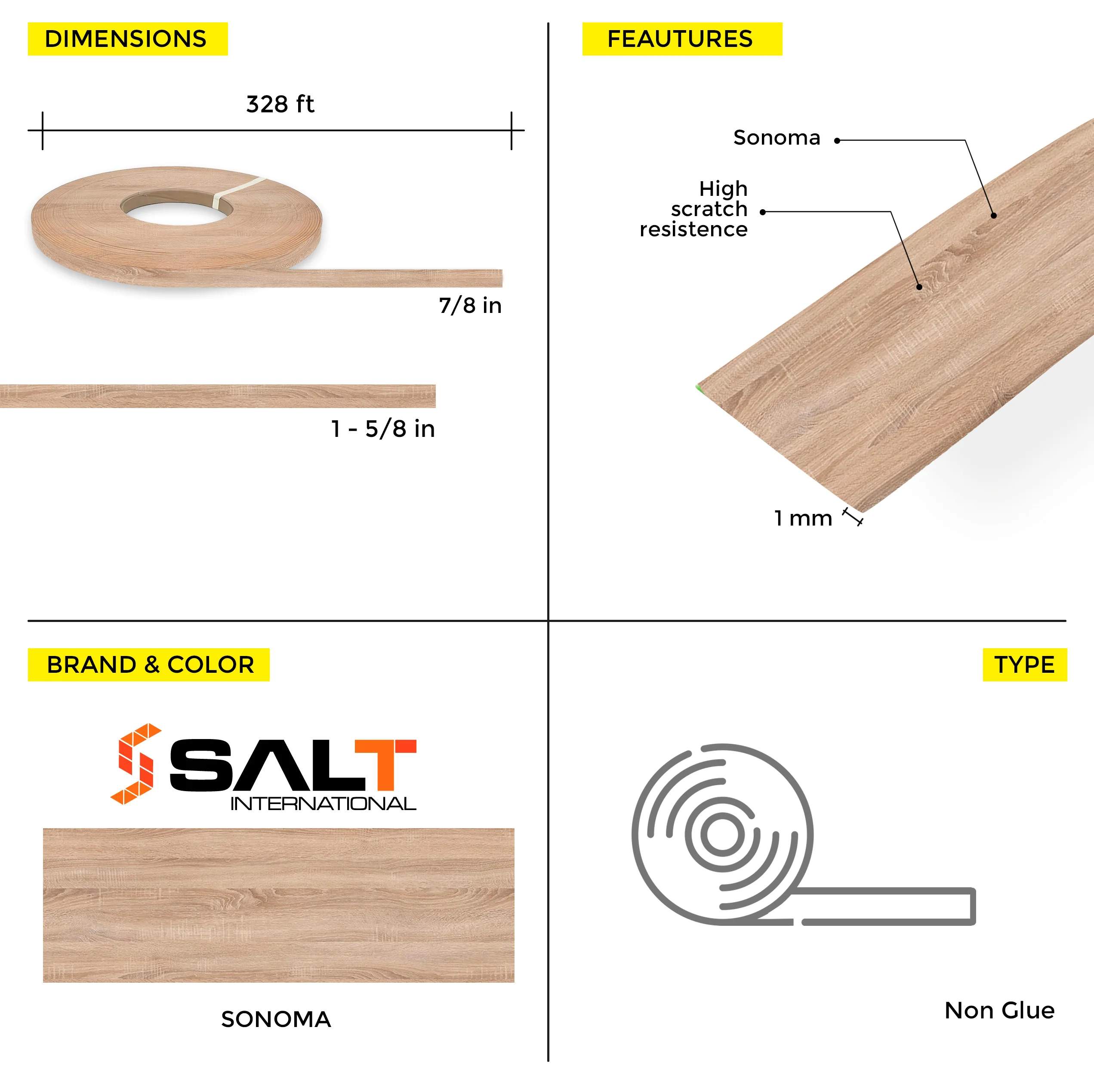 Sonoma PVC Edge Banding (328 ft x 1 mm) - Image 7