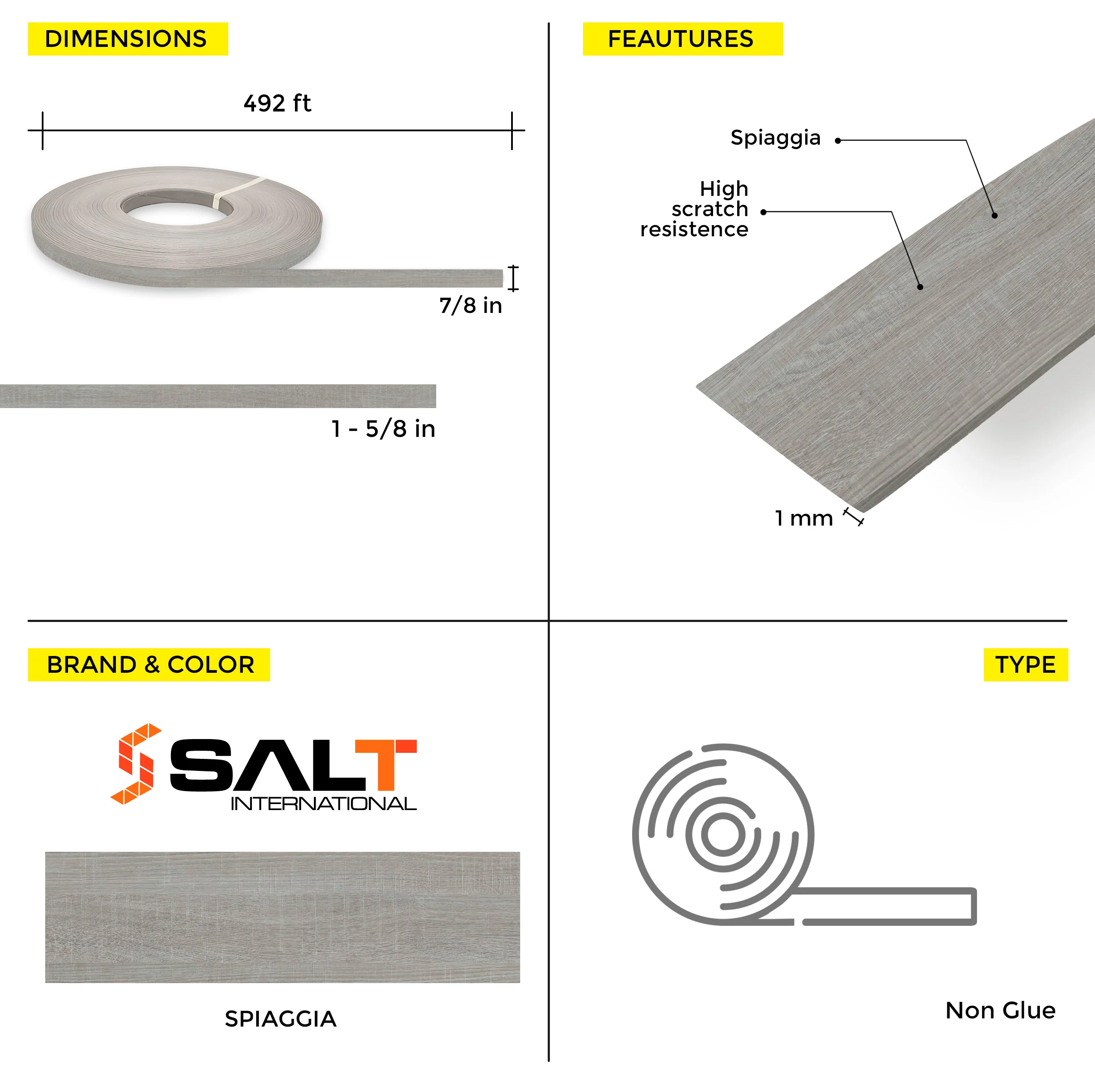 Spiaggia PVC Edge Banding (328 ft x 1 mm) - Image 10