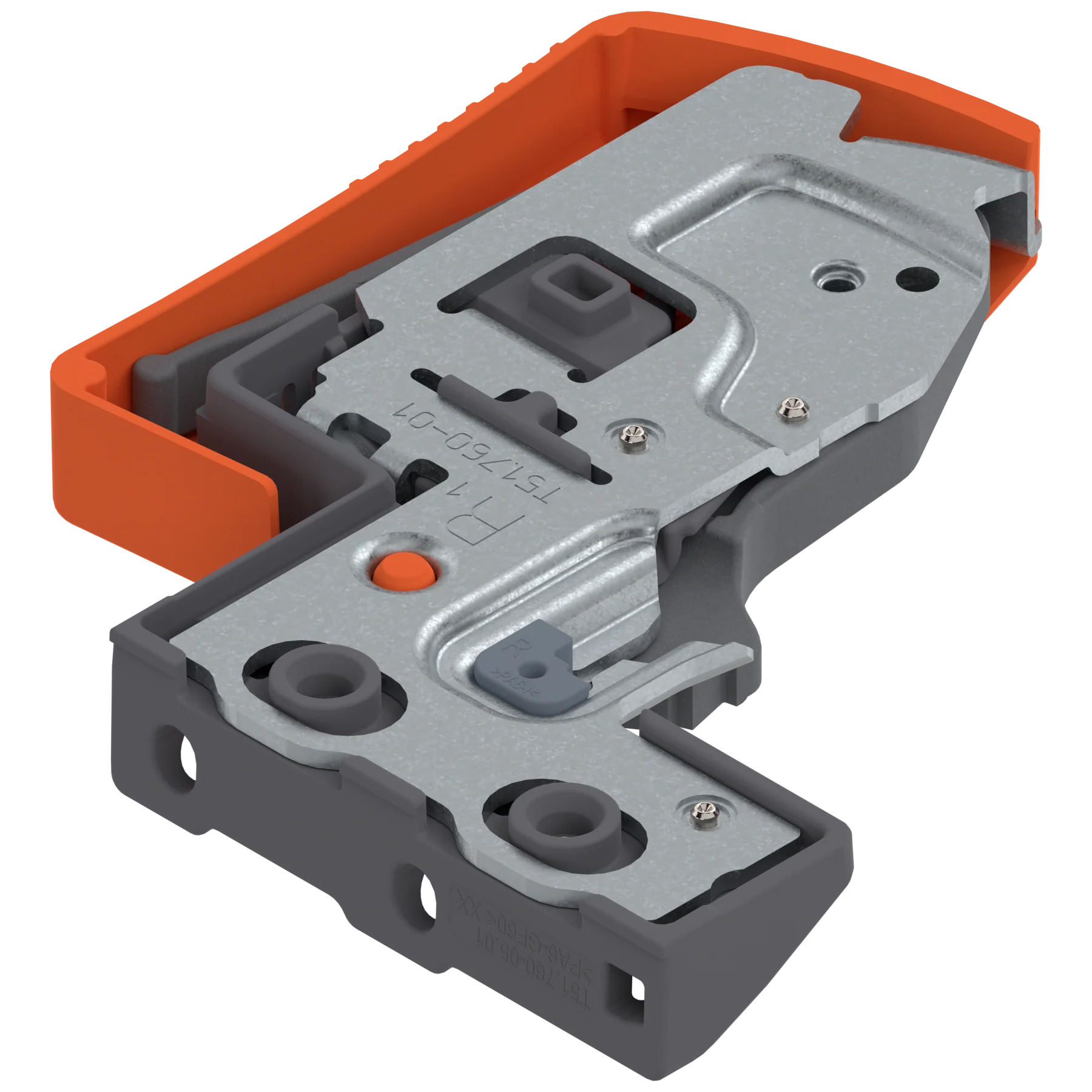 Locking device for MOVENTO 763/9 drawer runners Standard Orange Right
