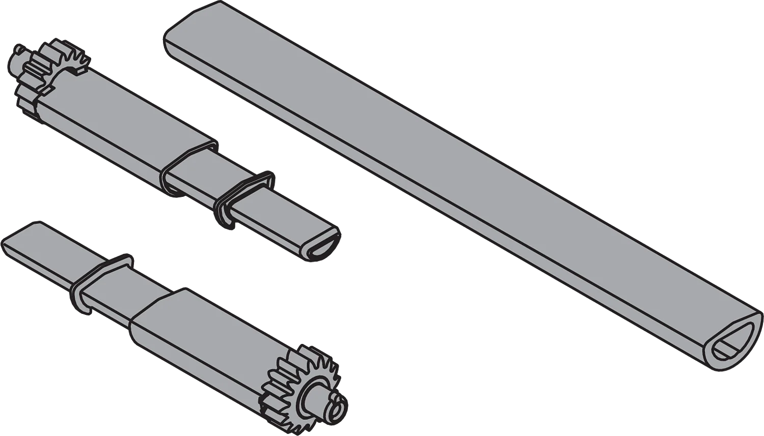DISCONTINUED - TIP-ON for TANDEM plus 562 - full extension drawer runners synchro. set Unfinished - Image 3