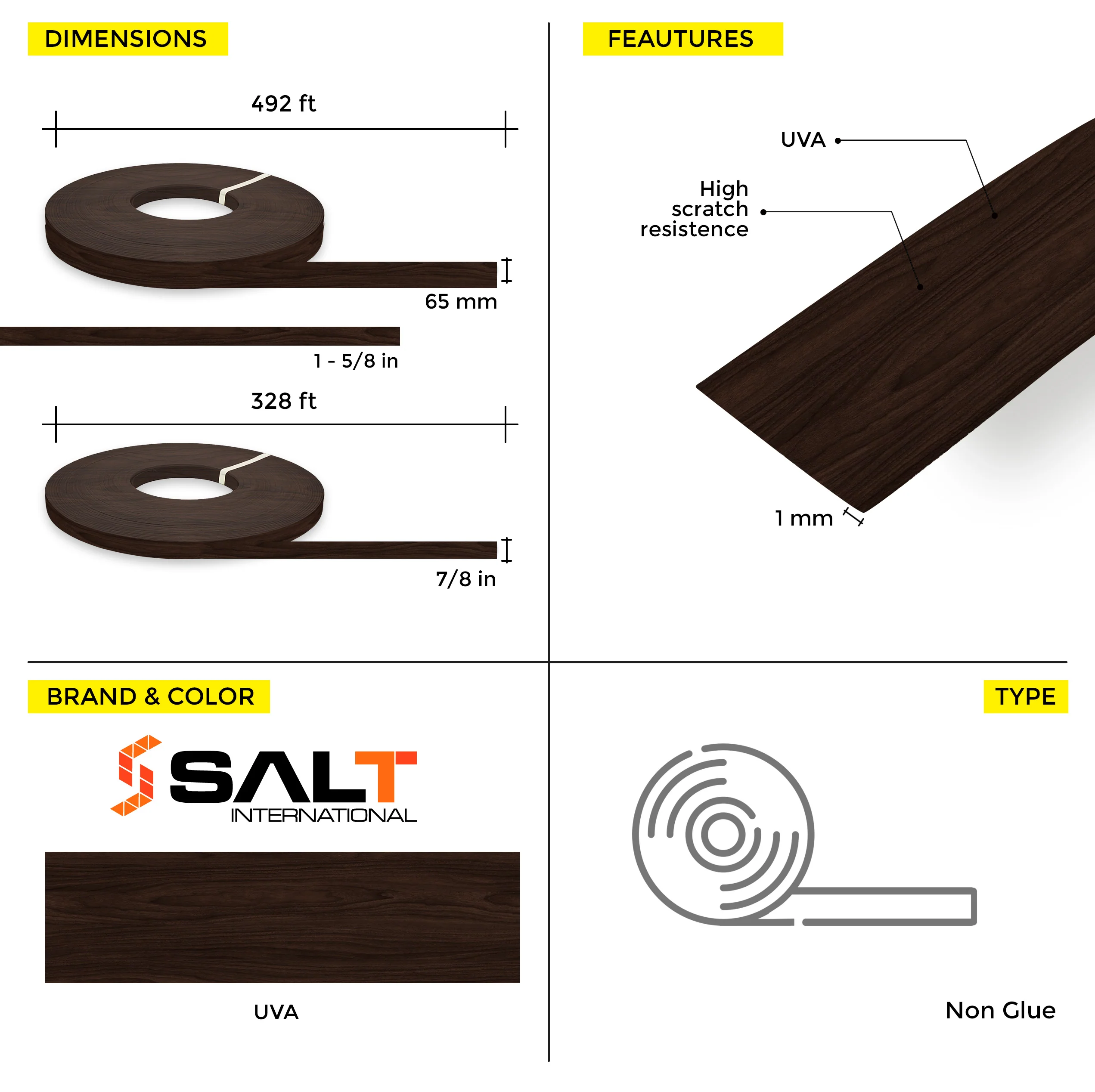 Uva PVC Edge Banding (328 ft x 1 mm) - Image 26