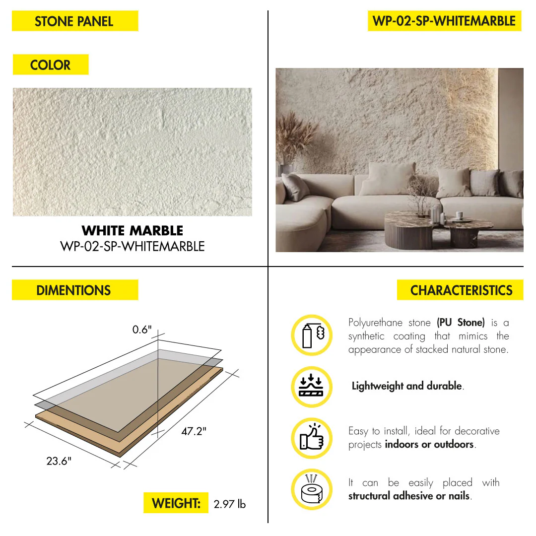 WALL DECOR TOP GROUP MIAMI STONE PANEL - Image 8
