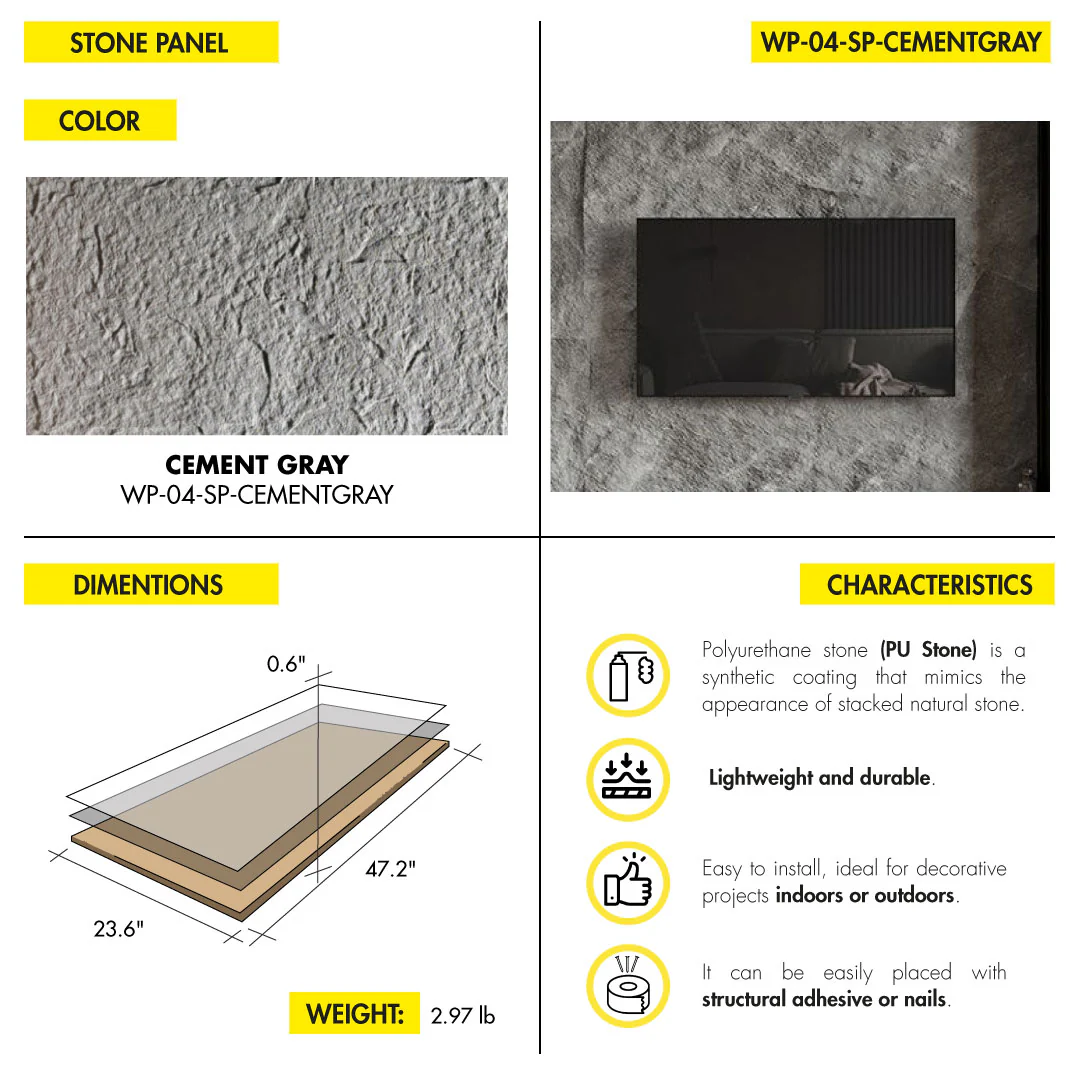 WALL DECOR TOP GROUP MIAMI STONE PANEL - Image 9