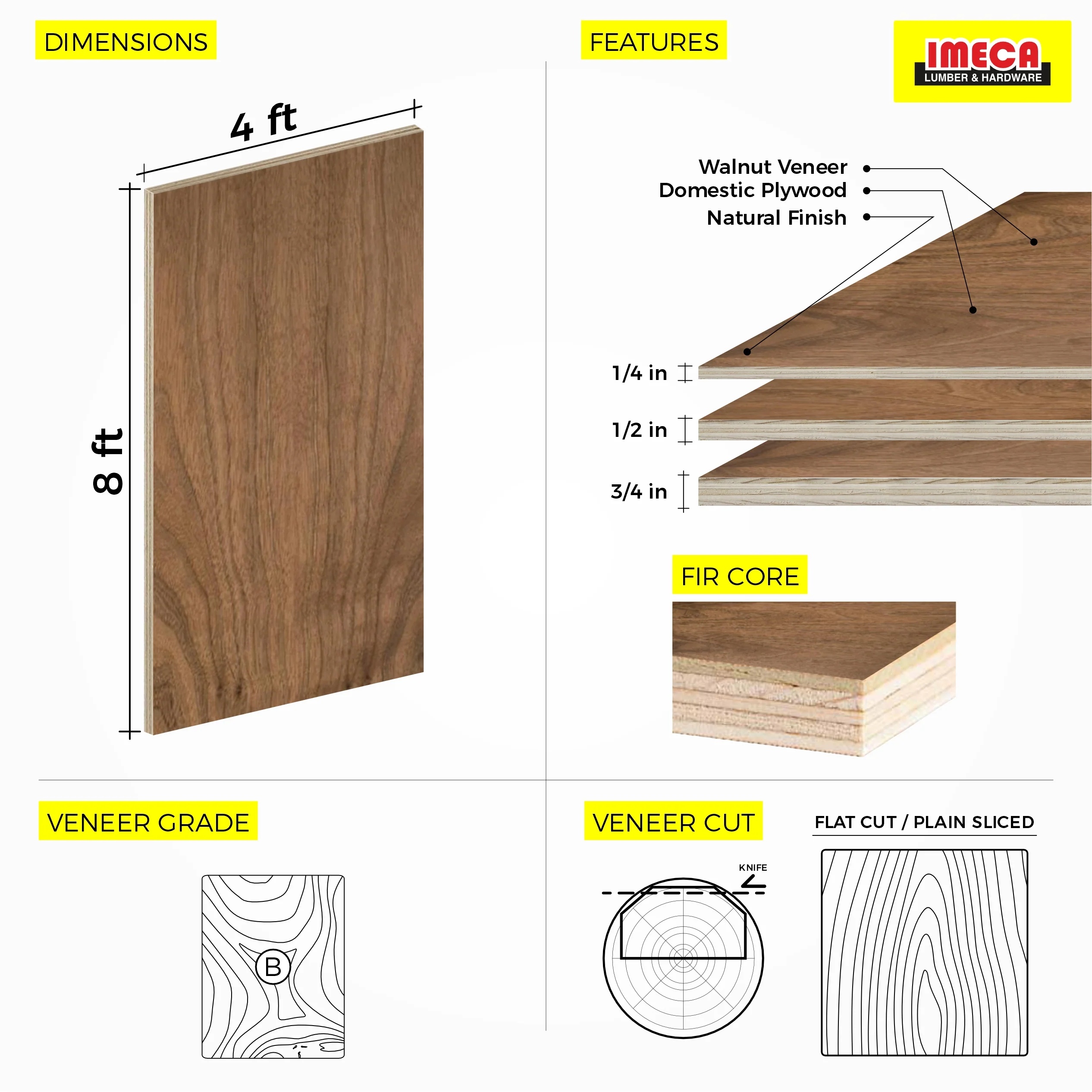 Walnut Plywood 4 ft x 8 ft (Domestic Plywood) - Image 5