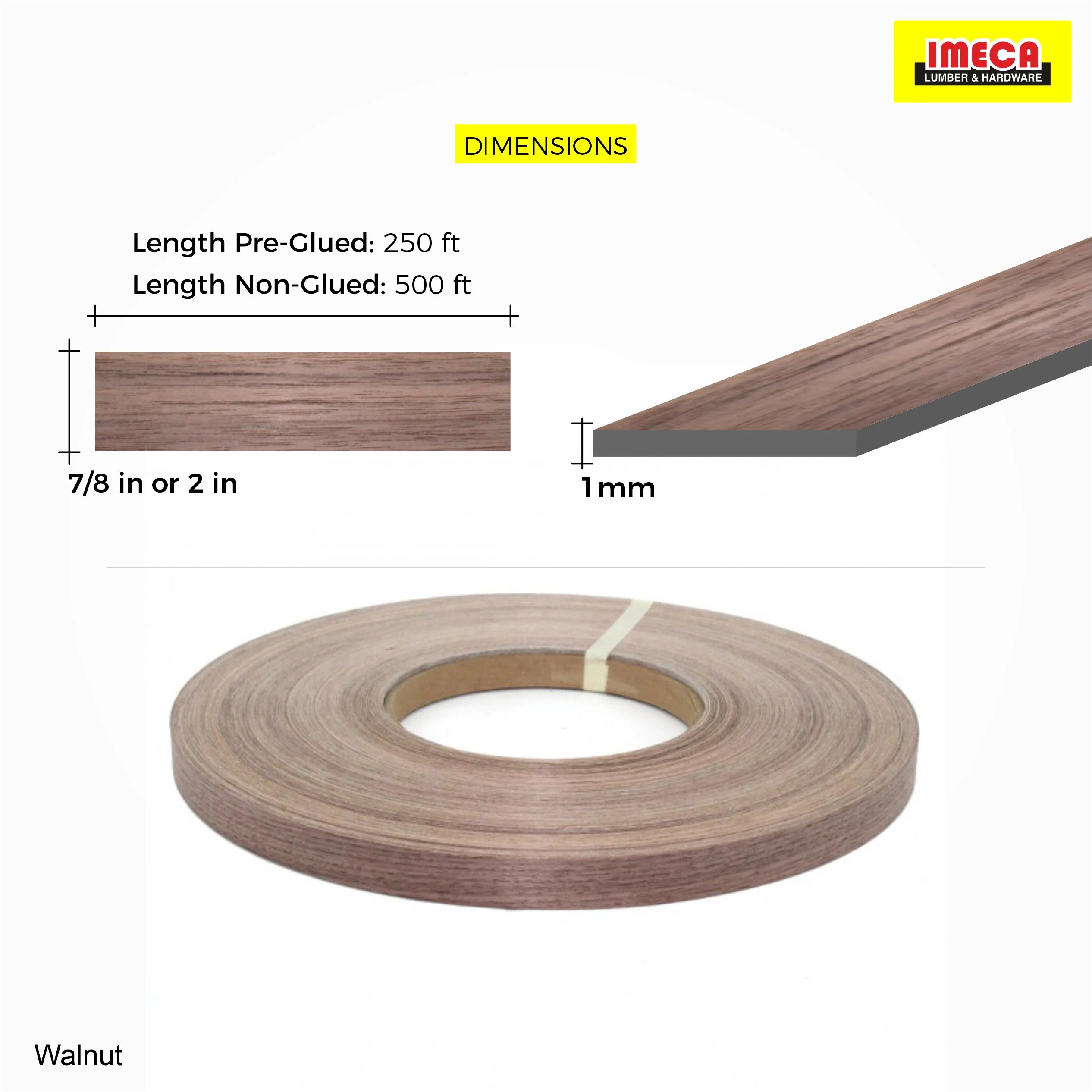 Walnut Wood Veneer Edge Banding - Image 7
