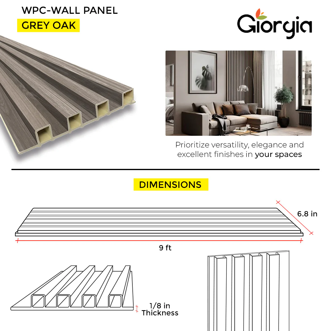 PVC WALL PANEL 6.8 X 9 FT  - GRAY OAK - Image 3