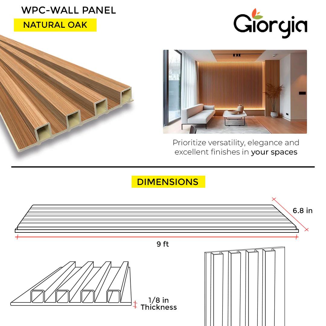 PVC WALL PANEL 6.8 X 9 FT  - NATURAL OAK - Image 3