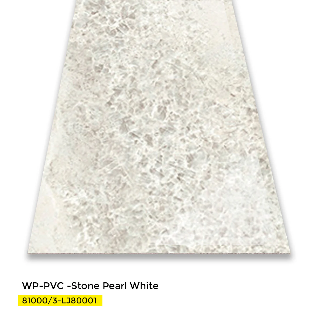PVC WALL PANEL DECORATIVE MARBLE SHEET 4 X 8 FT - STONE PEARL WHITE - Image 2
