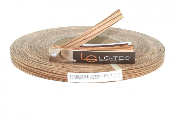 Zebrano Wood Veneer Edge Banding - Image 3