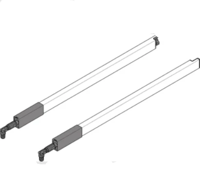 TANDEMBOX rectangular gallery rails - CENTER Ident 18'' White Aluminum