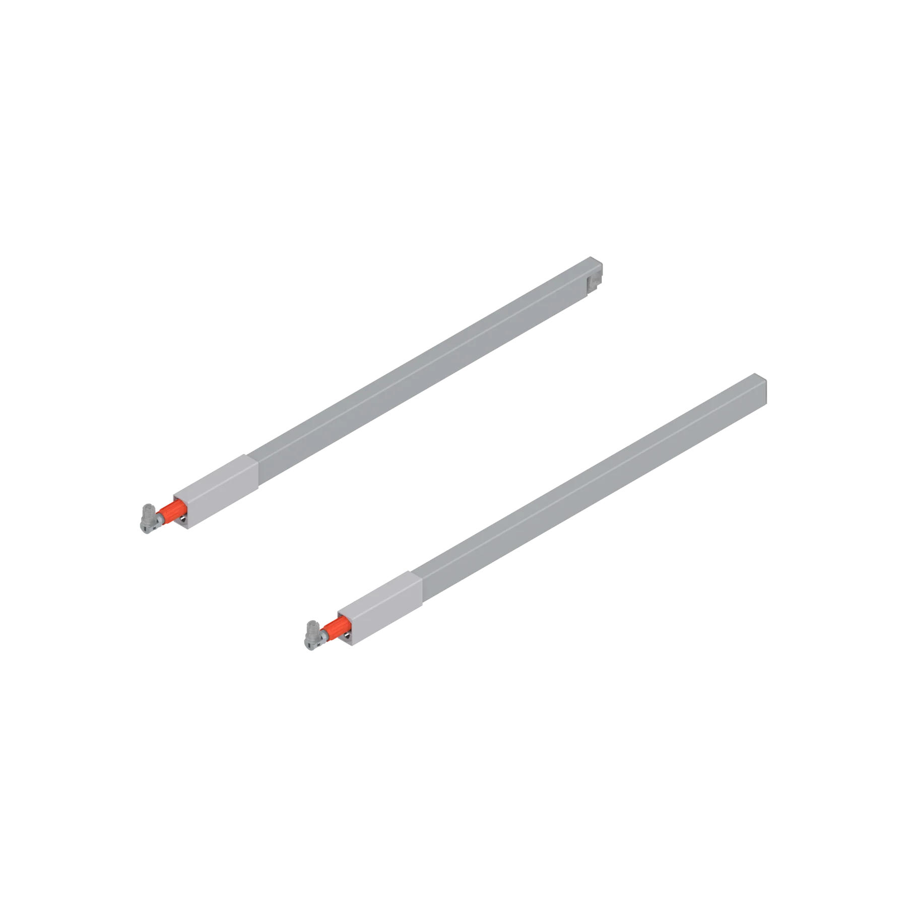 TANDEMBOX rectangular gallery rails - TOP Ident 20'' White Aluminum