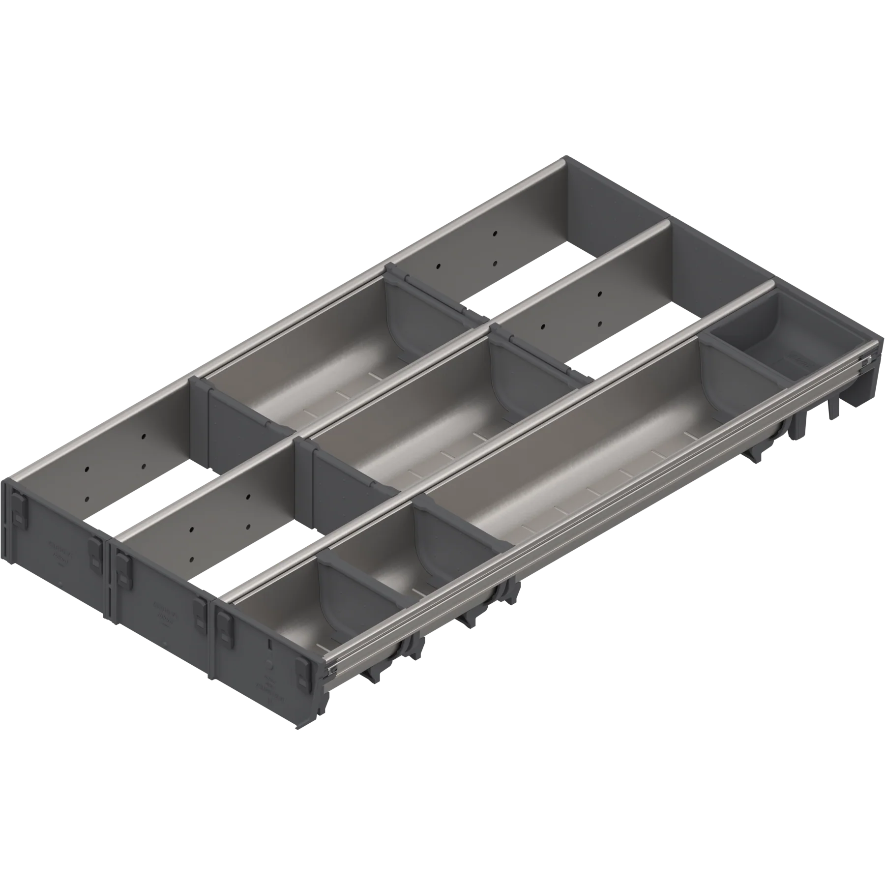 ORGA-LINE for TANDEMBOX Combination sets 550mm Inox-Brush/Dust Grey